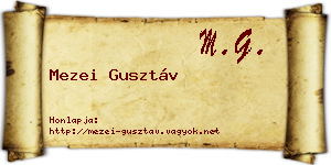Mezei Gusztáv névjegykártya