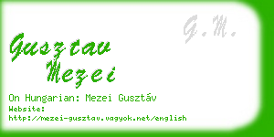 gusztav mezei business card